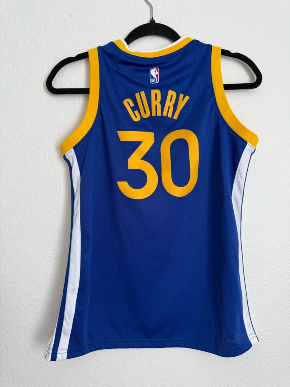 Nike Golden state warriors NBAbasketball Blue and Yellow Warriors Jersey # 30 - Picture 2 of 8